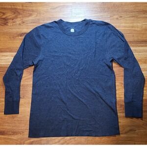 Mens Size M Duofold Blue Heather L/S Top Thermal Top